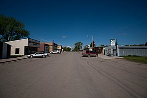 Street scene in Sharon, North Dakota