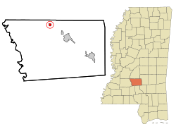 Location of Braxton, Mississippi