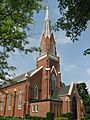 St. Paul's Church in Sharpsburg, tower from base