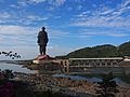 Statue of Unity - View from the other bank of Narmada
