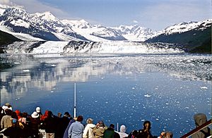 Tourists admiring Glacier Park. 2004