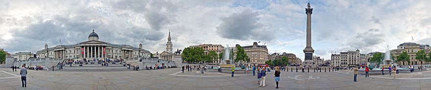 A 360-degree view of Trafalgar Square