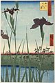 Utagawa Hiroshige I, published by Uoya Eikichi - Horikiri Iris Garden (Horikiri no hanashōbu), from the series One Hundred Famous Views of Edo (Meish... - Google Art Project