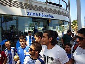 Valdez en su presentación con el Hércules