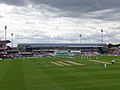 View across the field from the North East Stand, Headingley Stadium, Leeds during the second day of the England- Sri Lanka test (21st April 2014)