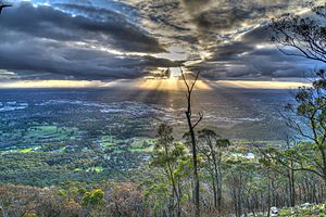 View from the Dandenongs in winter