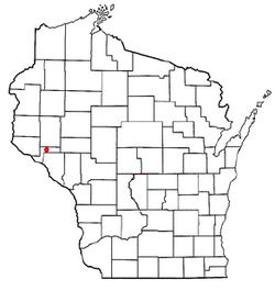 Location of Durand (town), Wisconsin