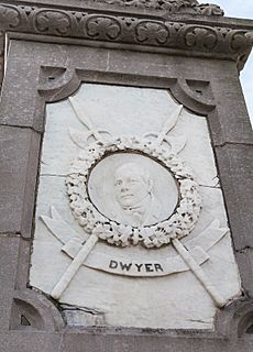 Wicklow Billy Byrne Monument Plinth East Face Relief of Michael Dwyer 2016 09 16