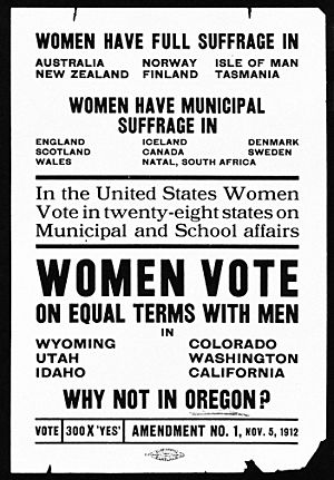 Women's Suffrage Handbill Oregon 1912