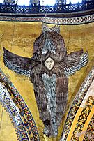 2. Seraph angel. 13th century CE. Ceiling mosaics, Hagia Sophia, Istanbul, Turkey