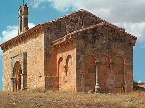 Hermitage of Santo Cristo de San Sebastián (11th or 12th century). Its square apse is of Visigothic origin.