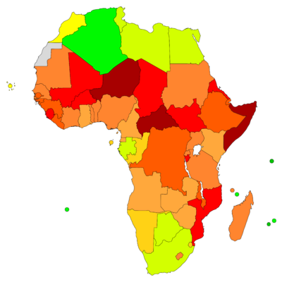 African countries by HDI (2019)