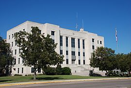 The Brazoria County Courthouse in Angleton