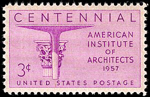 Architects 3c 1957 issue U.S. stamp