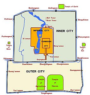 Beijing city wall map