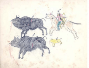 Buffalo Hunt by Baldwin Blue Horse