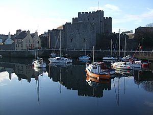 Castle Rushen and outer harbour Castletown - geograph.org.uk - 1708075