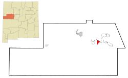 Location of Seama, New Mexico