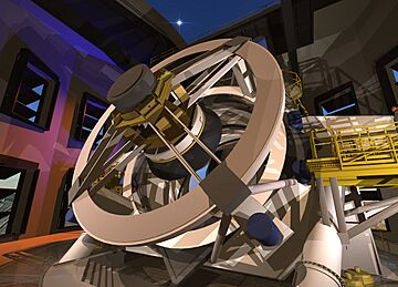 Close up of Telescope in the Dome