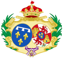 Coat of Arms of Infanta Luisa Fernanda of Spain, Duchess of Montpensier