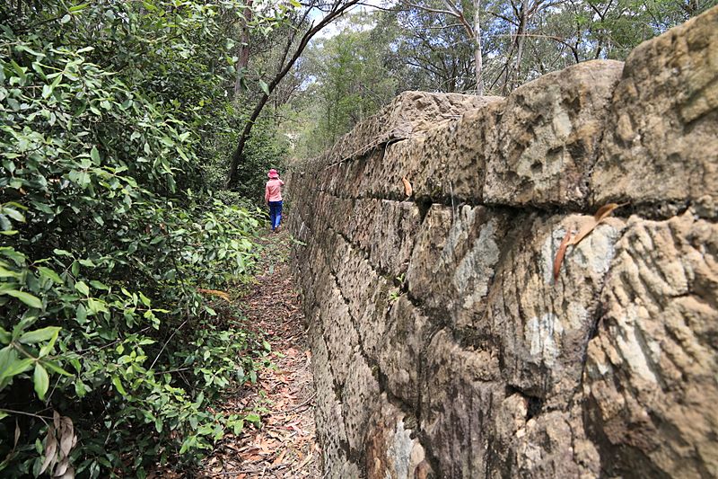 Convict-built stone embankment, NSW