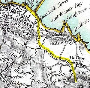 Dalkey Quarry railway map 1837
