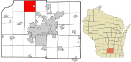 Dane County Wisconsin incorporated and unincorporated areas Dane (town) highlighted