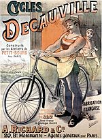 Decauville cycles ad, art by Alfred Choubrac, c. 1892;
