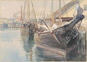 Dora Louise Murdoch, Ships at the Dock, 1893, NGA 194593