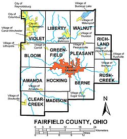Fairfield County map