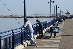 Fishing from Erith Deep Wharf - geograph.org.uk - 1205126
