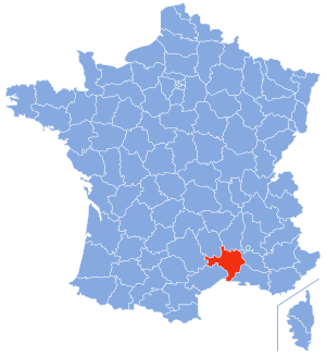 Location of Gard in France