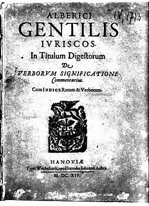 Gentili, Alberico – In titulum Digestorum De verborum significatione commentarius, 1614 – BEIC 13771266