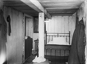 German bunker with bed Somme 1916 IWM Q 1384