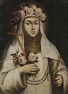 Gregorio Vásquez de Arce y Ceballos - Saint Rose of Lima -sXVII -Museo de Arte Colonial Bogota