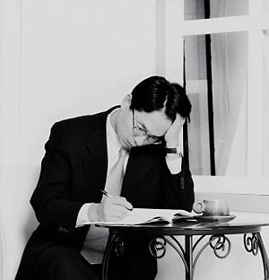 Ha Seungmoo Poet in his 30s at any cafe in Seoul