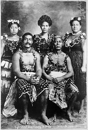 High Chief and family, Samoa, ca 1914