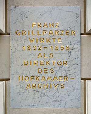 Hofkammerarchiv Plaque Grillparzer DSC 5268w