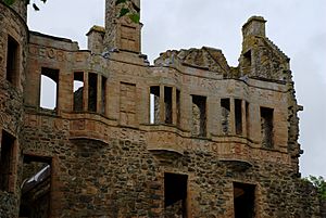 Huntly Castle, detail of front inscriptions