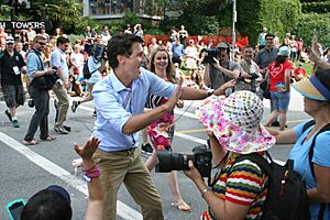 Justin Trudeau at the Vancouver LGBTQ Pride 2015