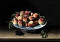Louise Moillon - Still Life with Peaches on a Ledge. Sotheby's.