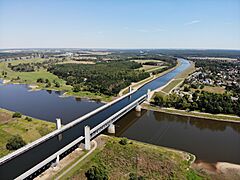 Magdeburg Kanalbrücke aerial view 13