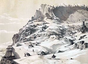 Makou border city of Armenia by Eugène Flandin