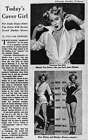 Mamie Van Doren and Marilyn Monroe - Chicago Tribune (1953)