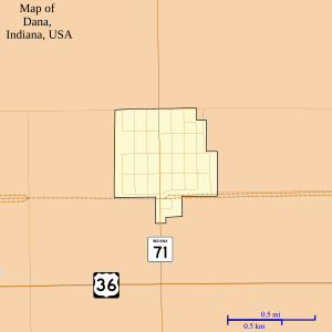 Map of Dana