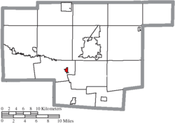 Location of Green Camp in Marion County