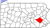 State map highlighting Berks County