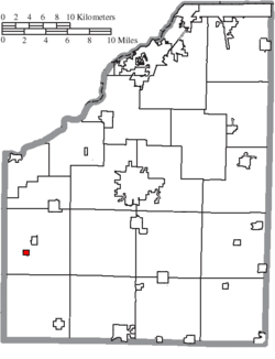 Location of Custar in Wood County