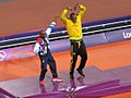 Mo Farah and Usain Bolt 2012 Olympics (cropped)