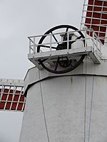 Molen Blennerville windmill, Ireland, kruiwerk, kruiketting